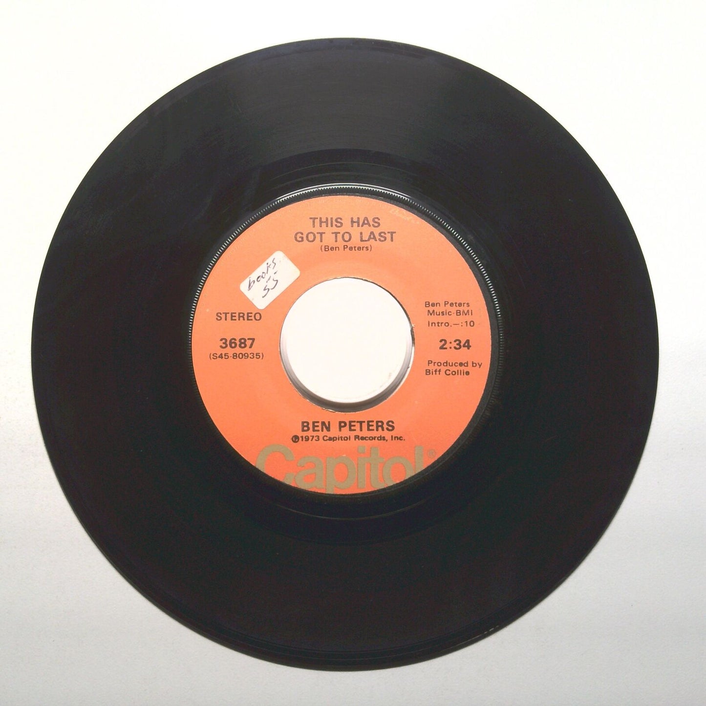 Ben Peters - Would You Still Love Me; This Has Got To Last - Vinyl 45 RPM 7"