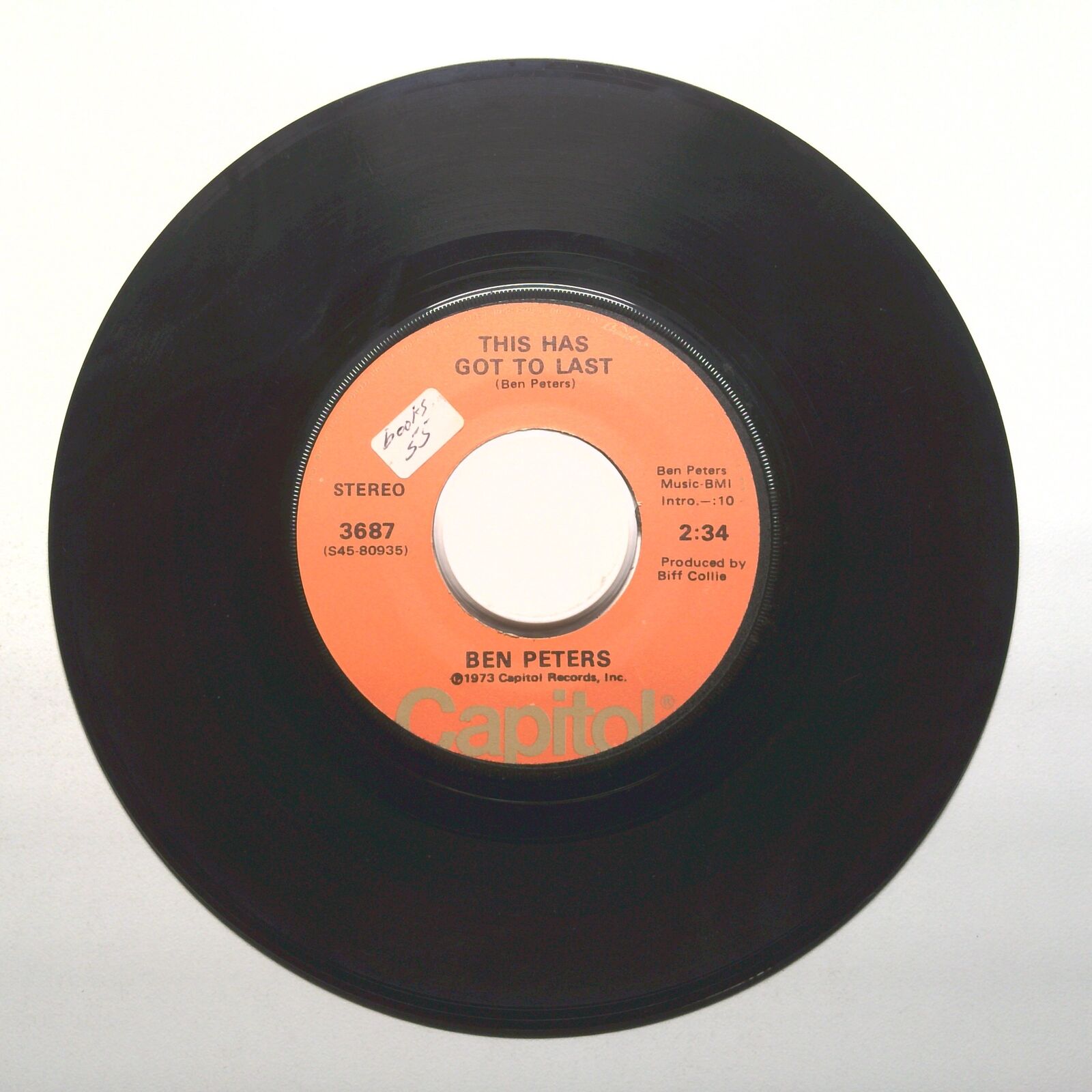 Ben Peters - Would You Still Love Me; This Has Got To Last - Vinyl 45 RPM 7"