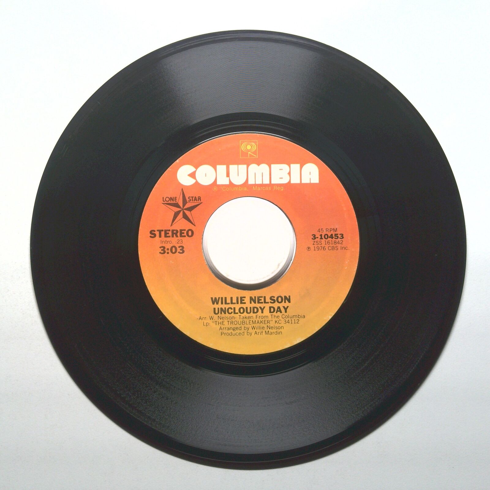 Willie Nelson - Precious Memories; Uncloudy Day - Vinyl 45 RPM 7"