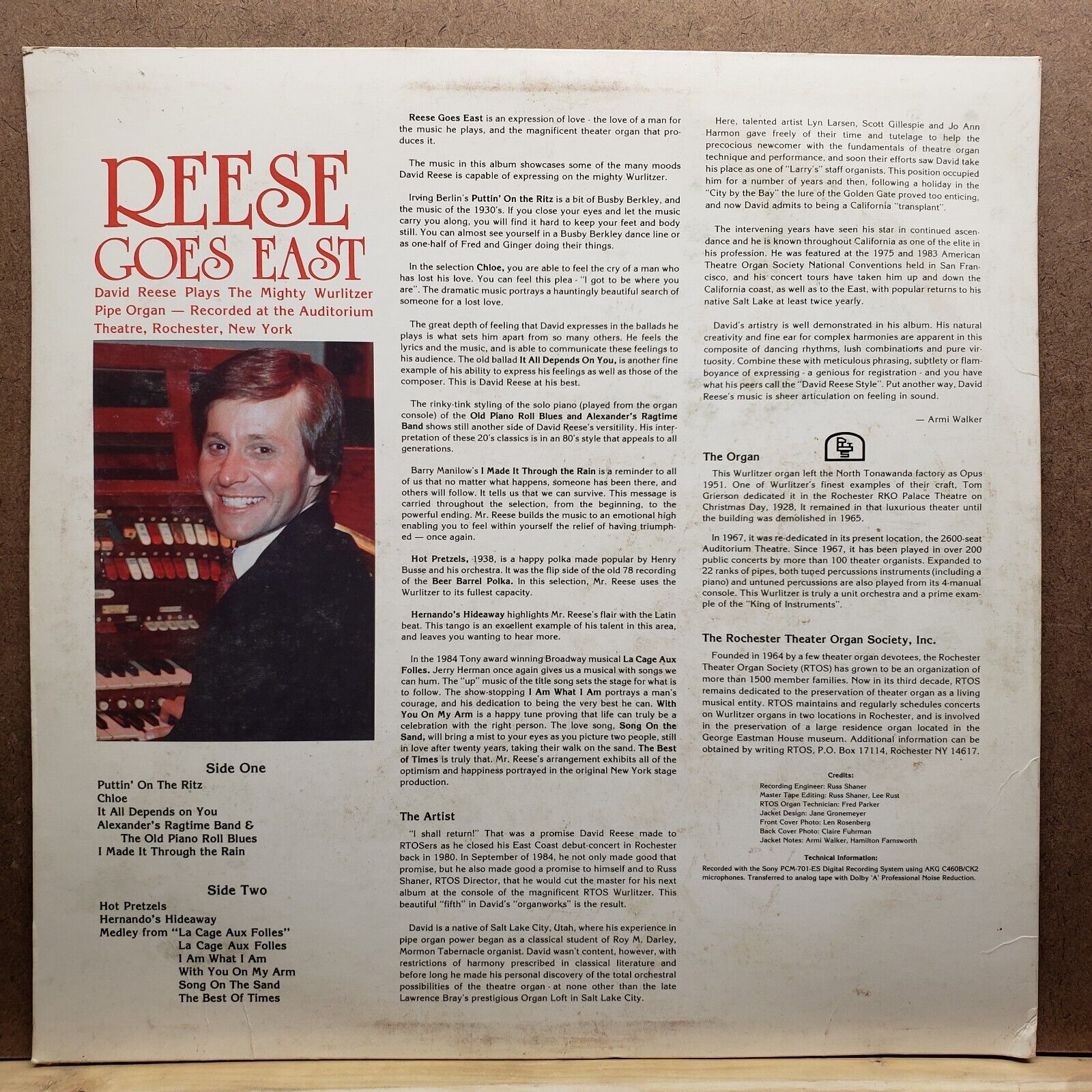 Reese Goes East - 44699 - Vinyl Record LP