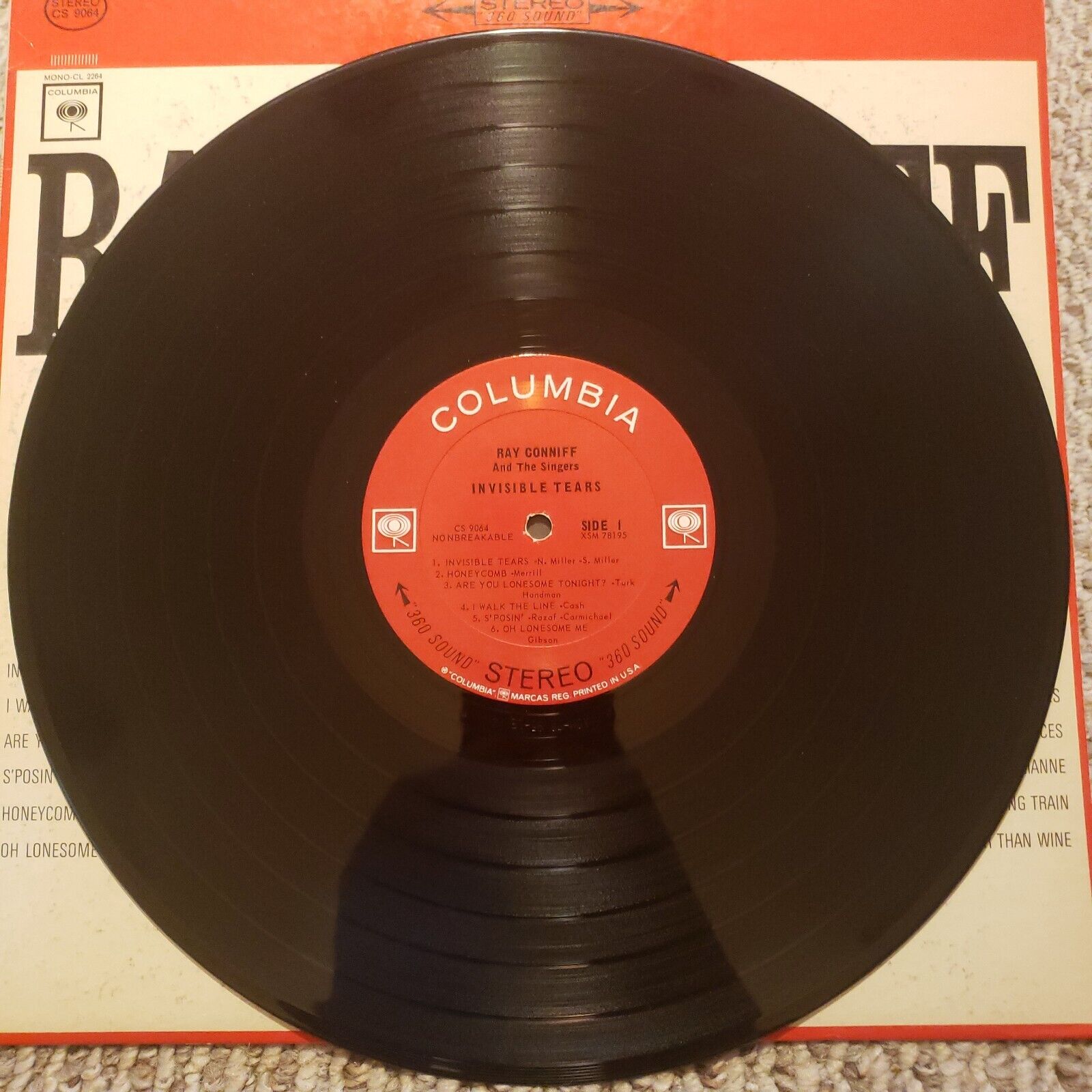 Ray Conniff And The Singers - Invisible Tears - CS 9064 Record Vinyl LP