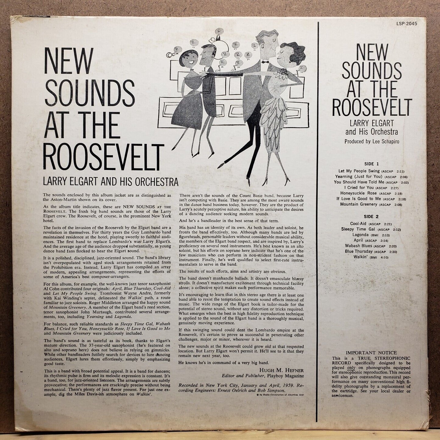 New Sounds At The Roosevelt - Larry Elgart - LSP 2045 - Vinyl Record LP