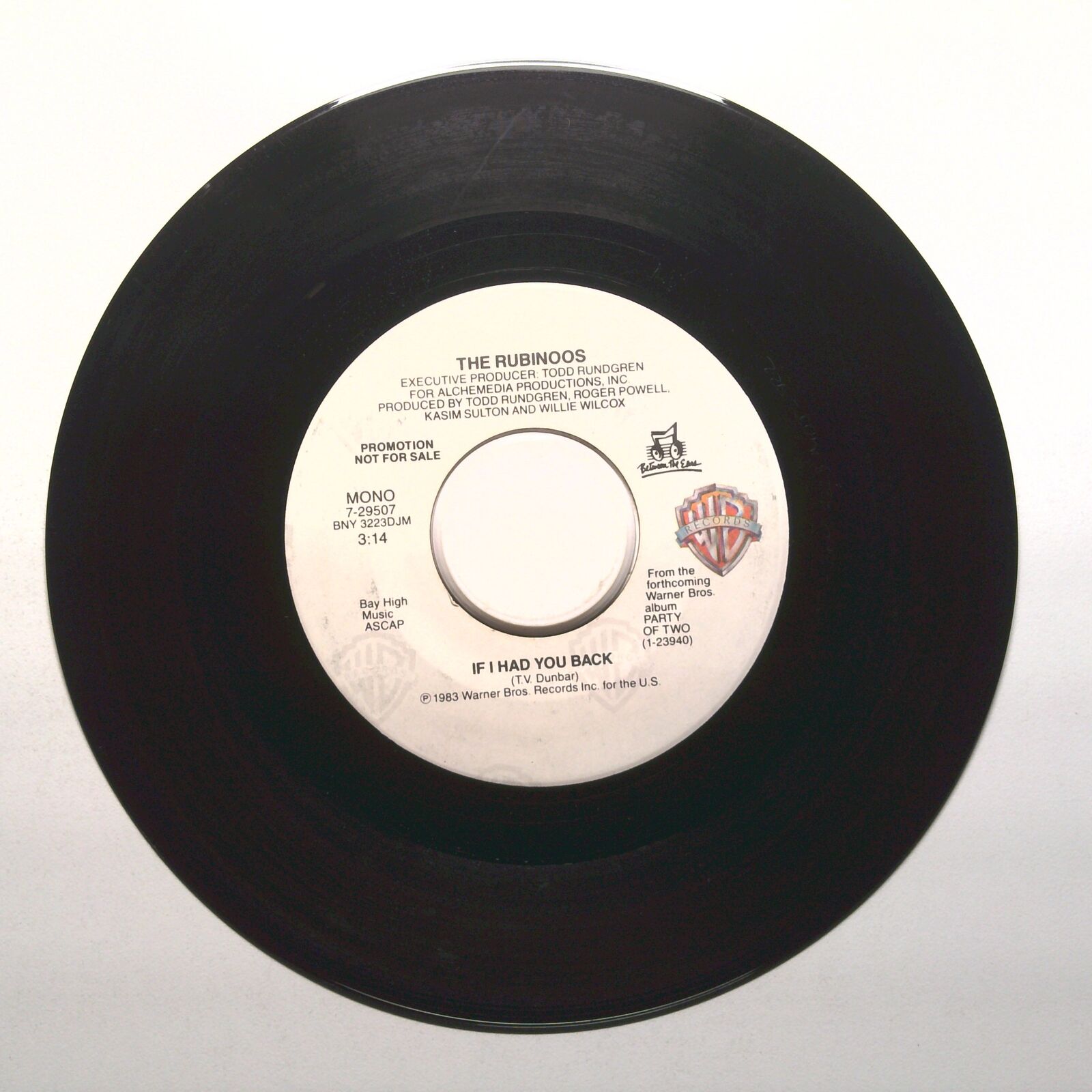 The Rubinoos - If I Had You Back - Promo - Vinyl Record 45 RPM 7"