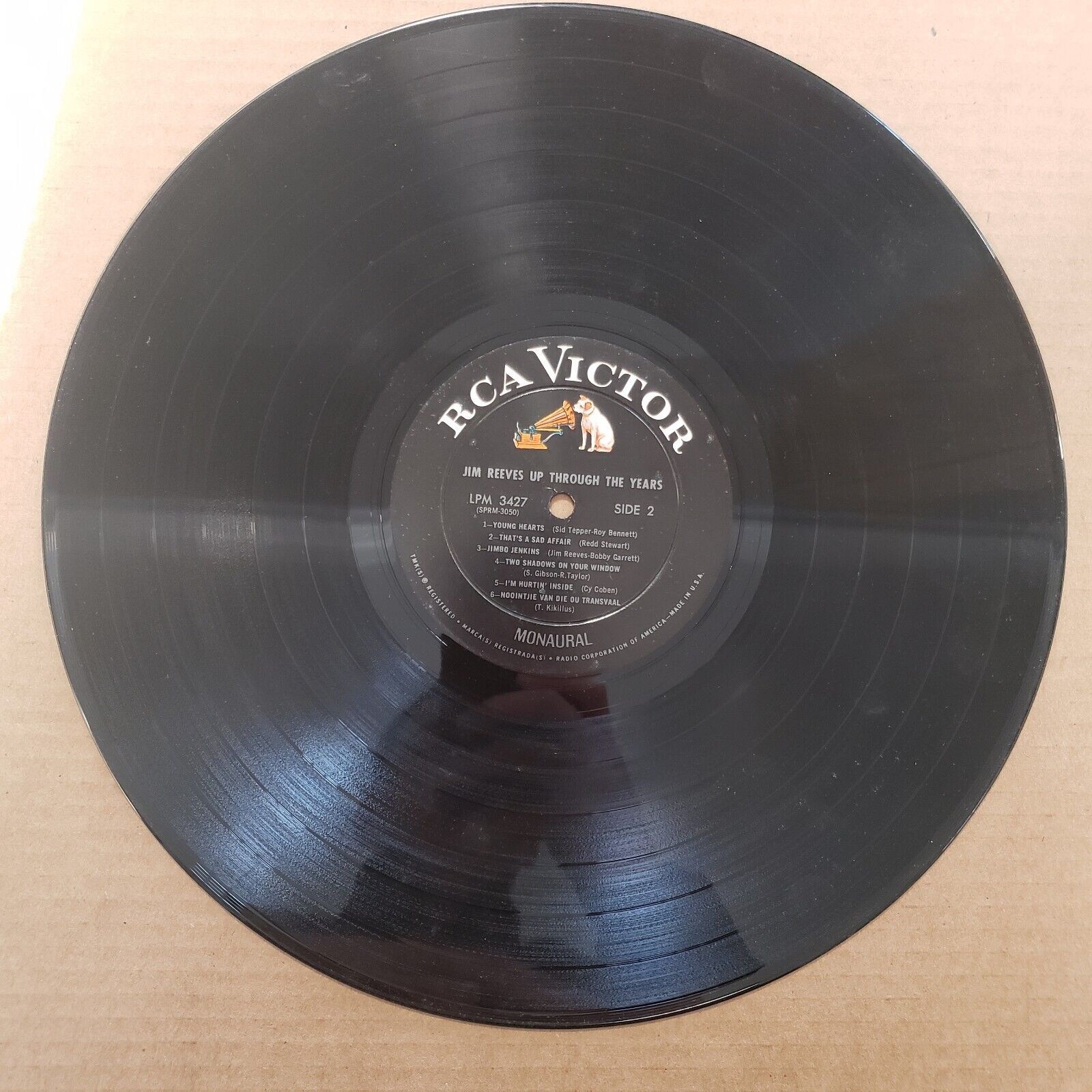 Jim Reeves - Up Through The Years - LPM 3427 Vinyl Record LP