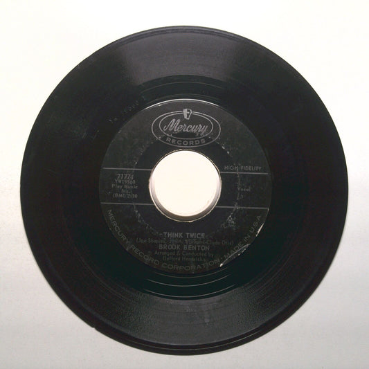 Brook Benton - Think Twice; For My Baby - Vinyl Record 45 RPM 7"