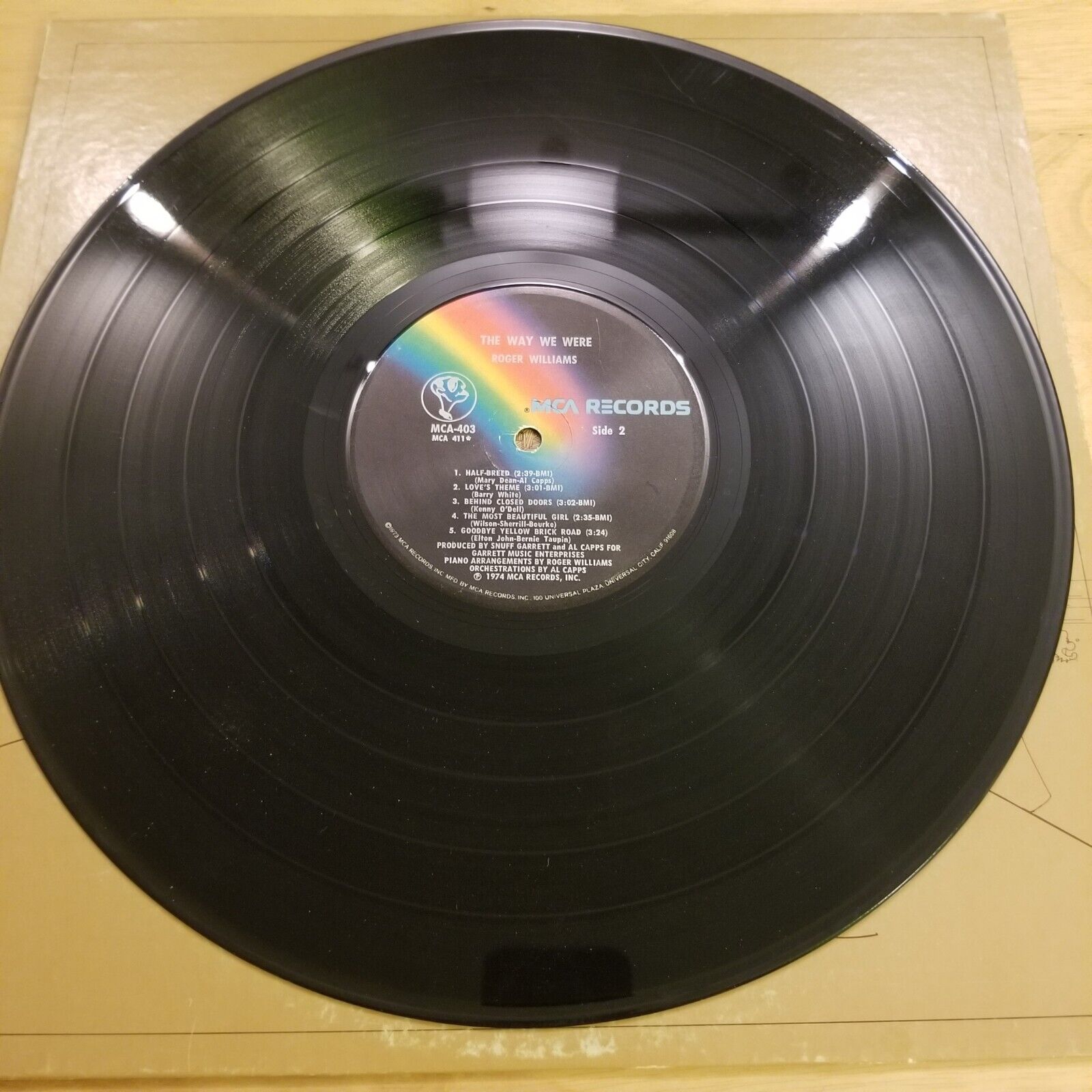 Roger Williams - The Way We Were - MCA-403 Vinyl Record LP