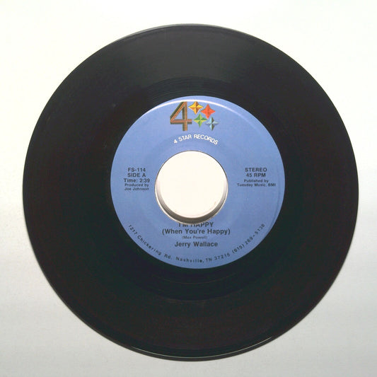 Jerry Wallace - I'm Happy (When You're Happy) - Vinyl 45 RPM 7" Both Side A