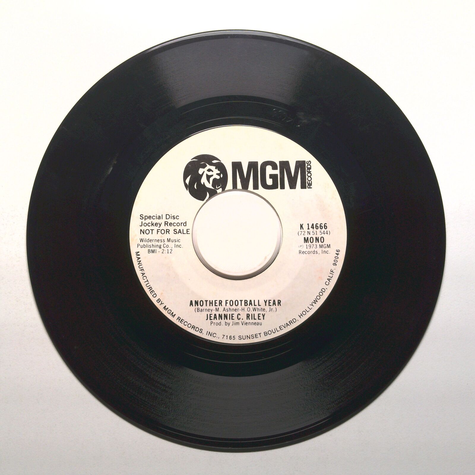 Jeannie C. Riley - Another Football Year - DJ Copy - Vinyl Record 45 RPM 7"