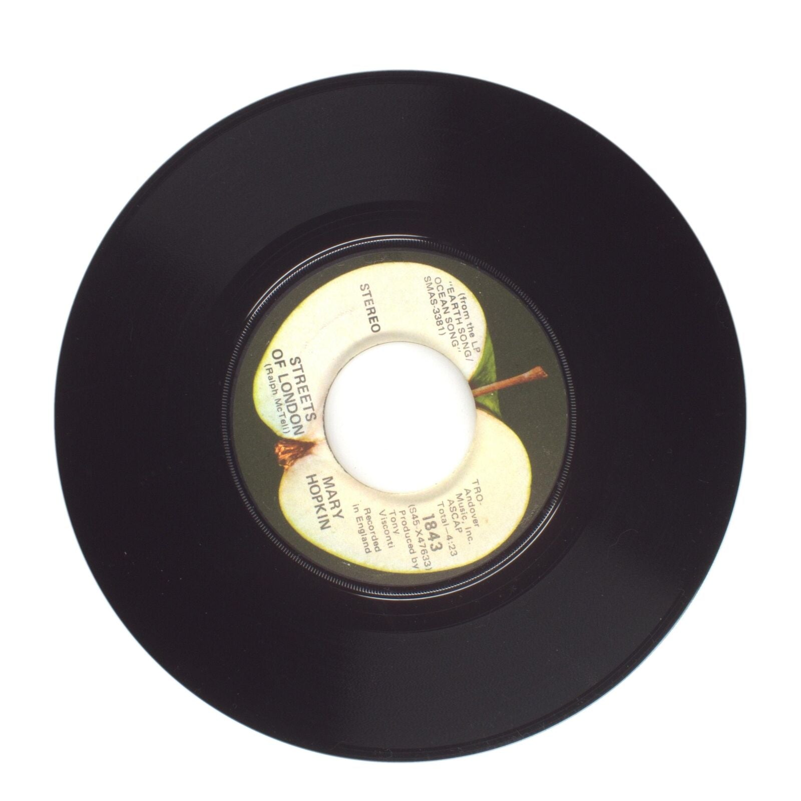 Mary Hopkin - Streets of London; Water, Paper & Clay - Vinyl Record 45 RPM 7"
