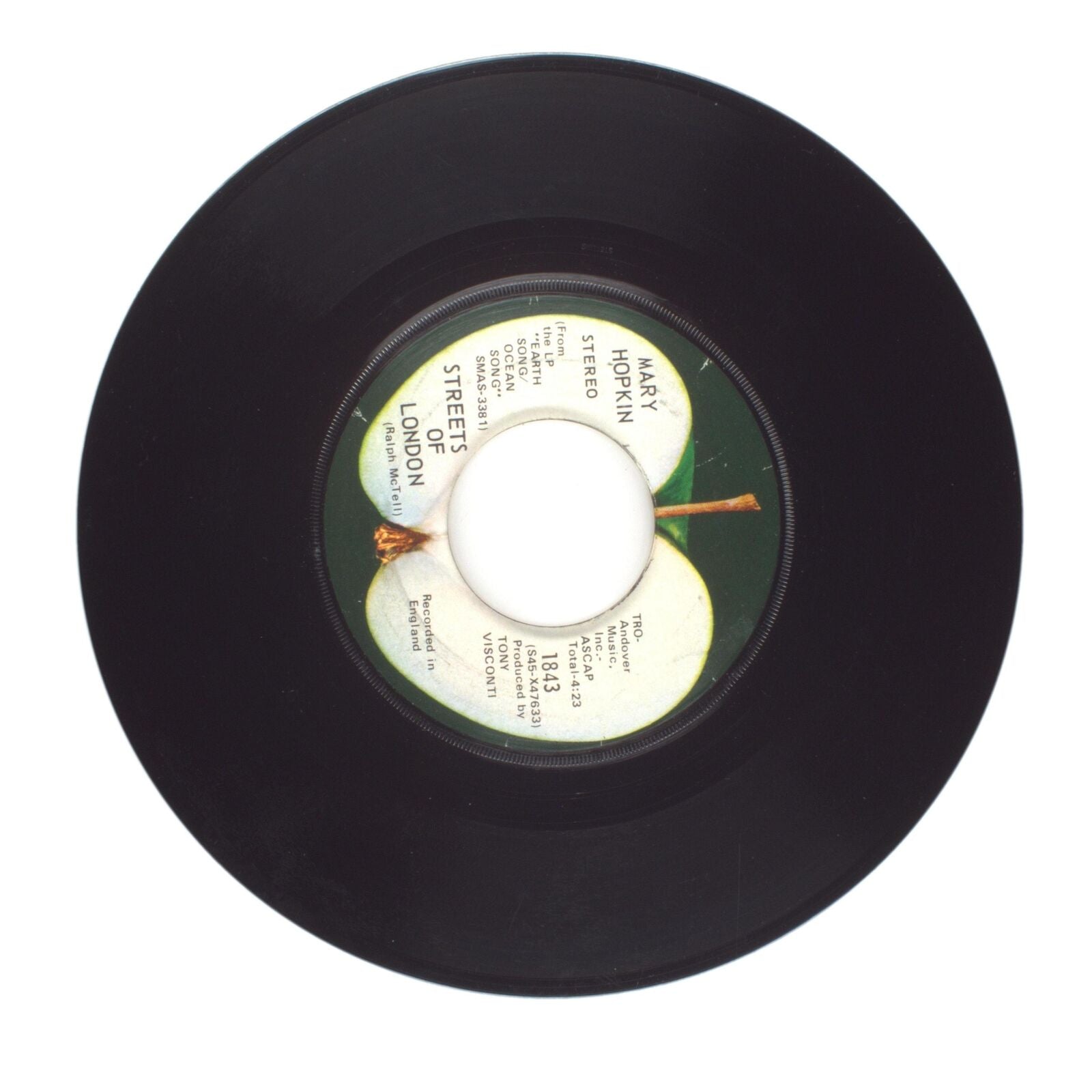 Mary Hopkin - Streets of London; Water Paper & Clay - Vinyl Record 45 RPM 7"
