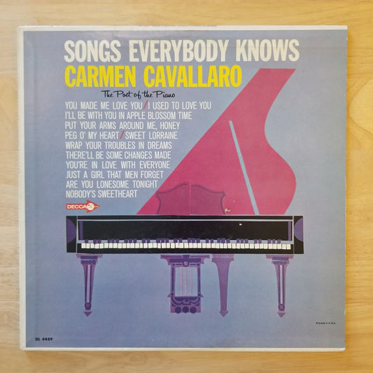 Carmen Cavallaro - Songs Everybody Knows - DL-4489 Vinyl Record LP