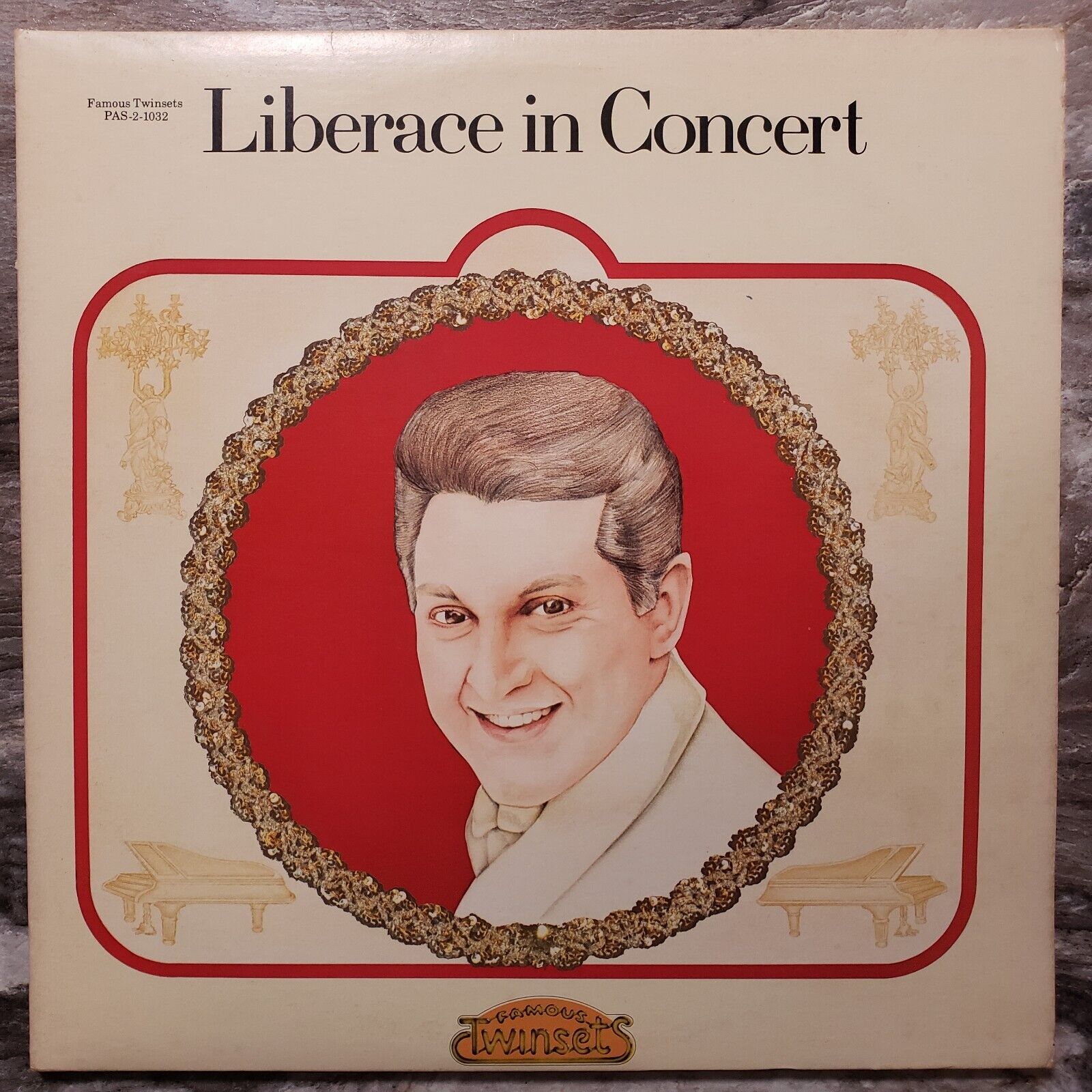 Liberace In Concert - 2 Disk Set! PAS-1032 Vinyl Record LP