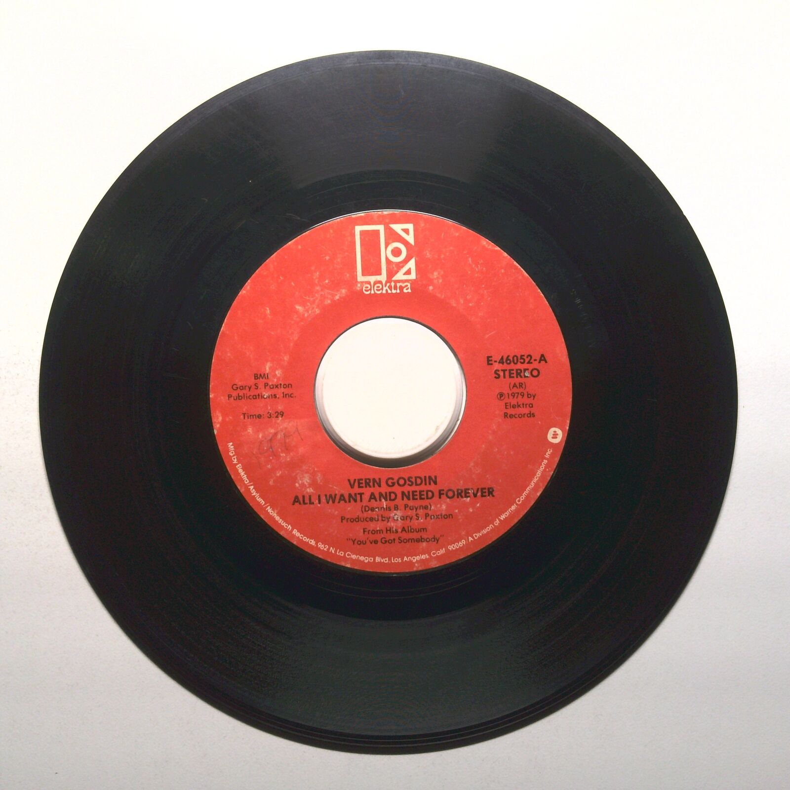 Vern Gosdin - Fifteen Hundred Times a Day; All I Want and Need Forever - 45 RPM