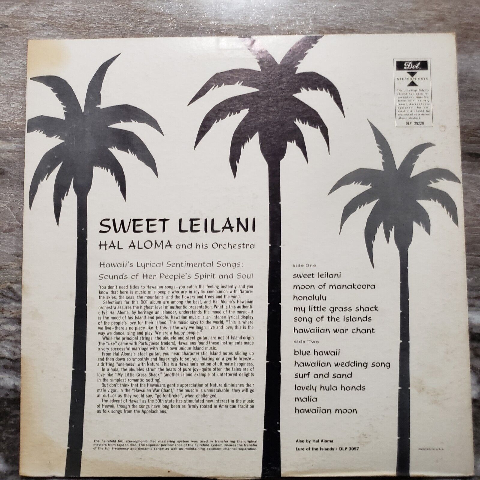 Hal Alomar- Sweet Leilani - DLP 25 228Vinyl Record LP
