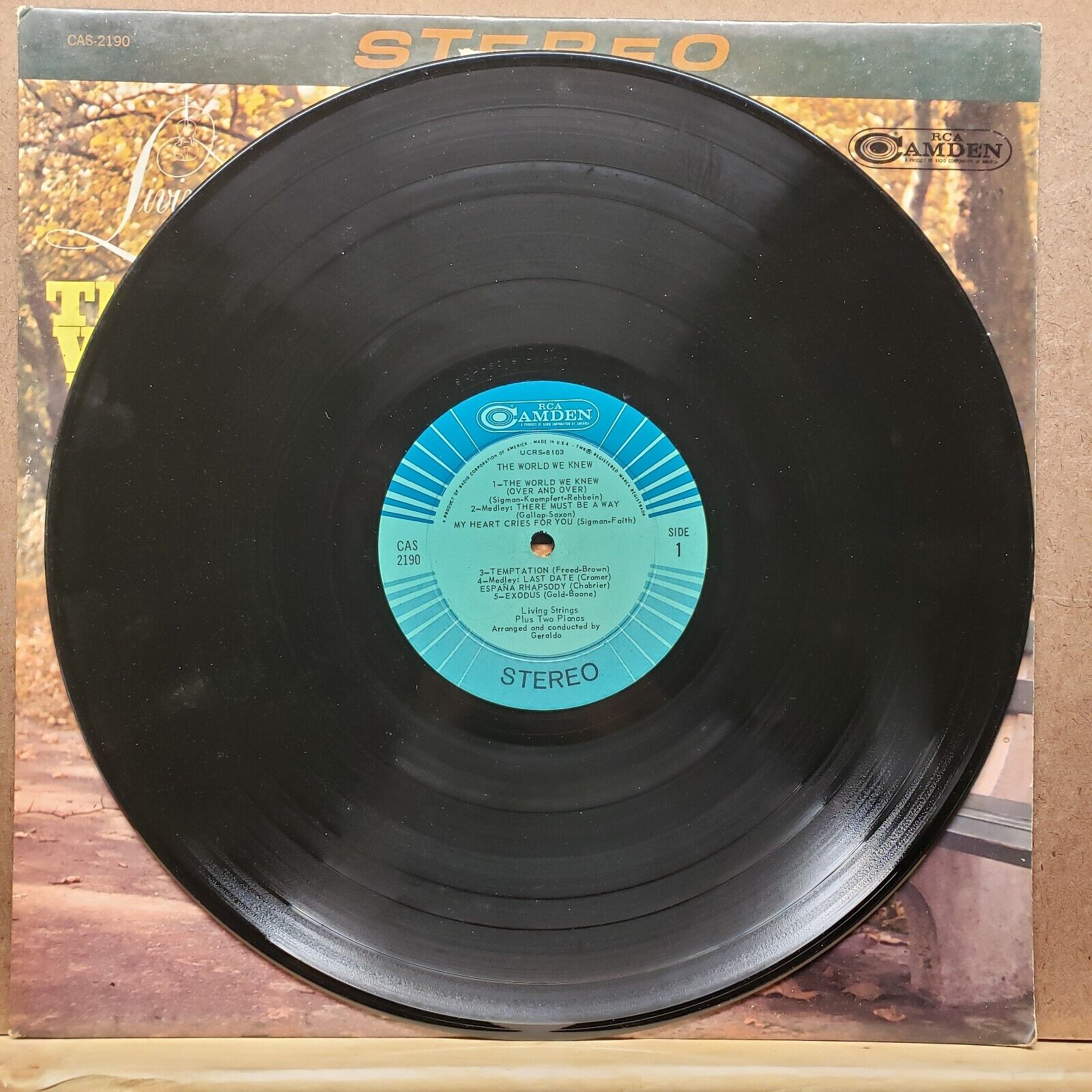 The Living Strings Plus Two Pianos - The World We Knew - CAS 2190 - Vinyl LP