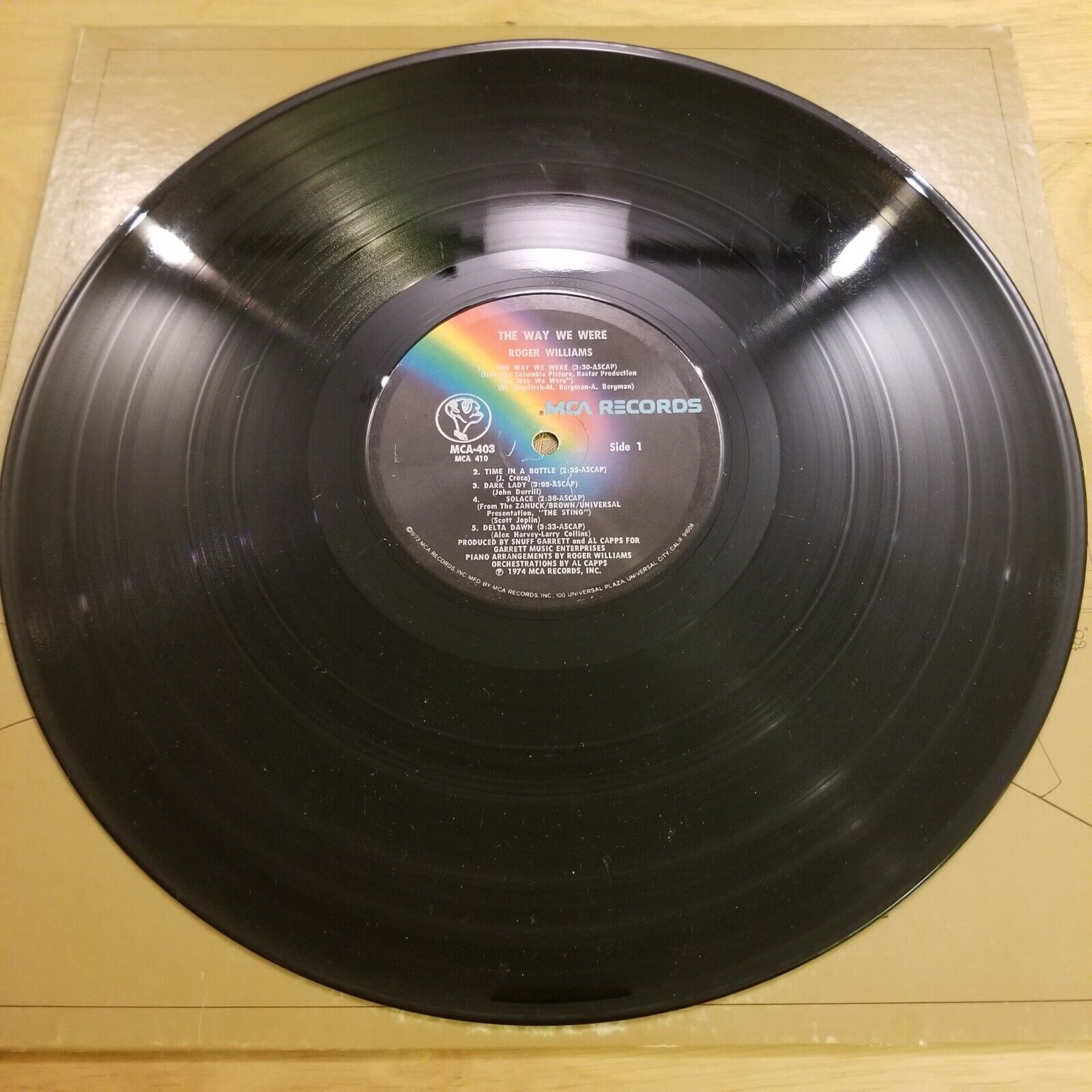 Roger Williams - The Way We Were - MCA-403 Vinyl Record LP