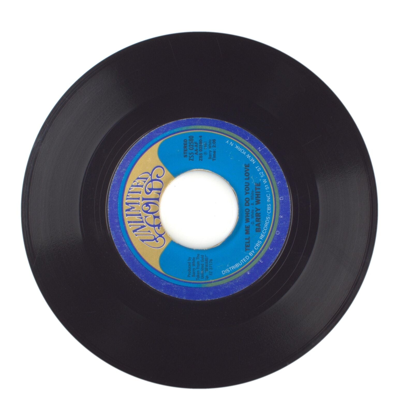 Barry White - Beware; Tell Me Who Do You Love - Vinyl Record 45 RPM 7"