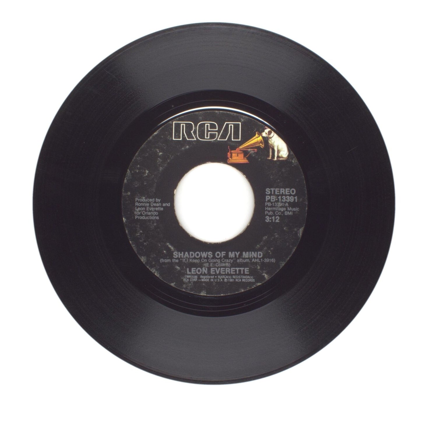 Leon Everette - If I Keep on Going Crazy; Shadows of My Mind - Vinyl 45 RPM 7"