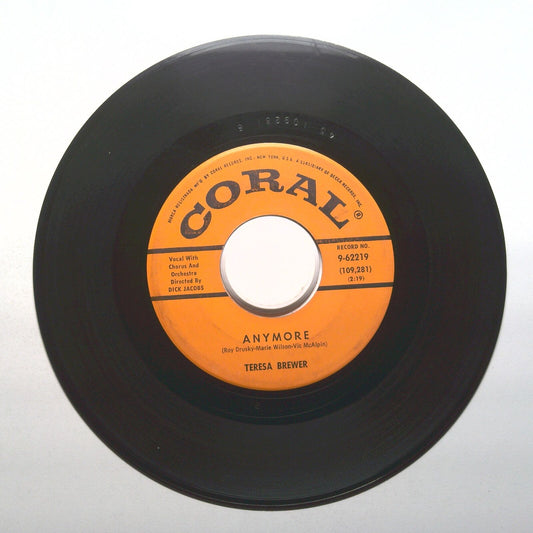 Teresa Brewer - Anymore; That Piano Man - Vinyl 45 RPM 7"