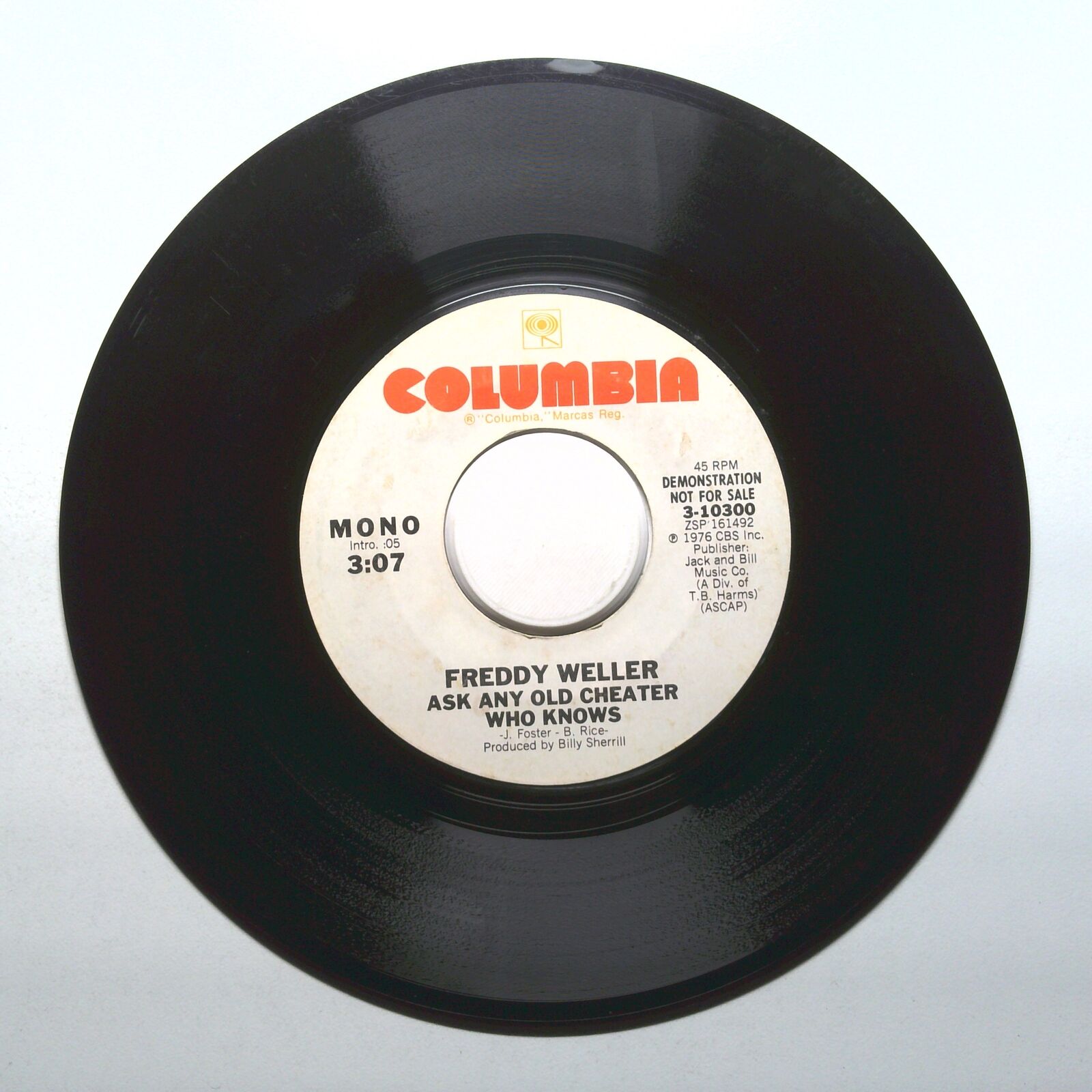 Freddy Weller - Ask Any Old Cheater Who Knows - Demo Vinyl 45 RPM 7"