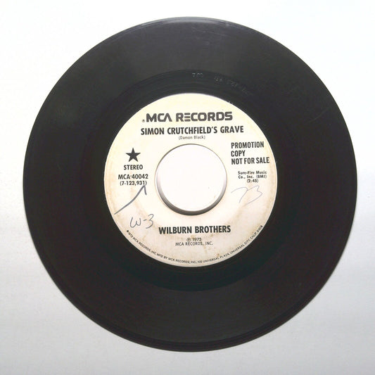 Wilburn Brothers - Simon Crutchfield's Grave - Promo Vinyl 45 RPM 7"