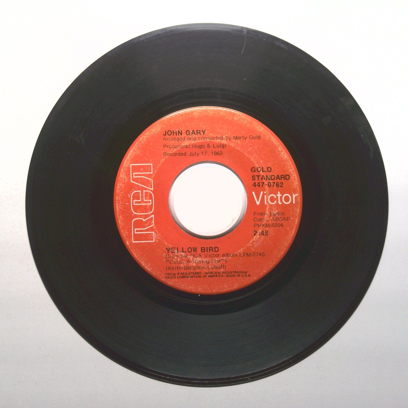 John Gary - Yellow Bird; More - Vinyl 45 RPM 7"