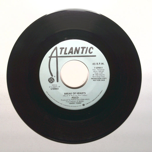 Poco - Break Of Hearts - Promo - Vinyl Record 45 RPM 7"