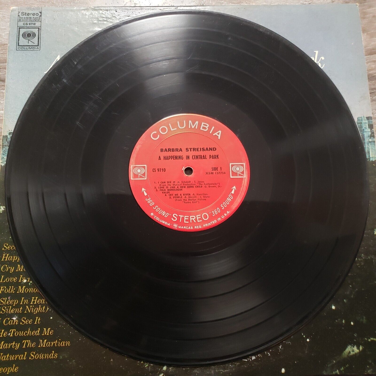 Barbra Streisand - A Happening In Central Park - CS 9710 Vinyl Record LP