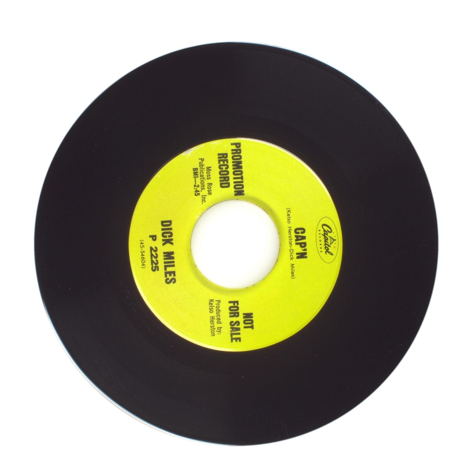 Dick Miles - Thank You for Loving Me; Cap'n - Vinyl Record 45 RPM 7"