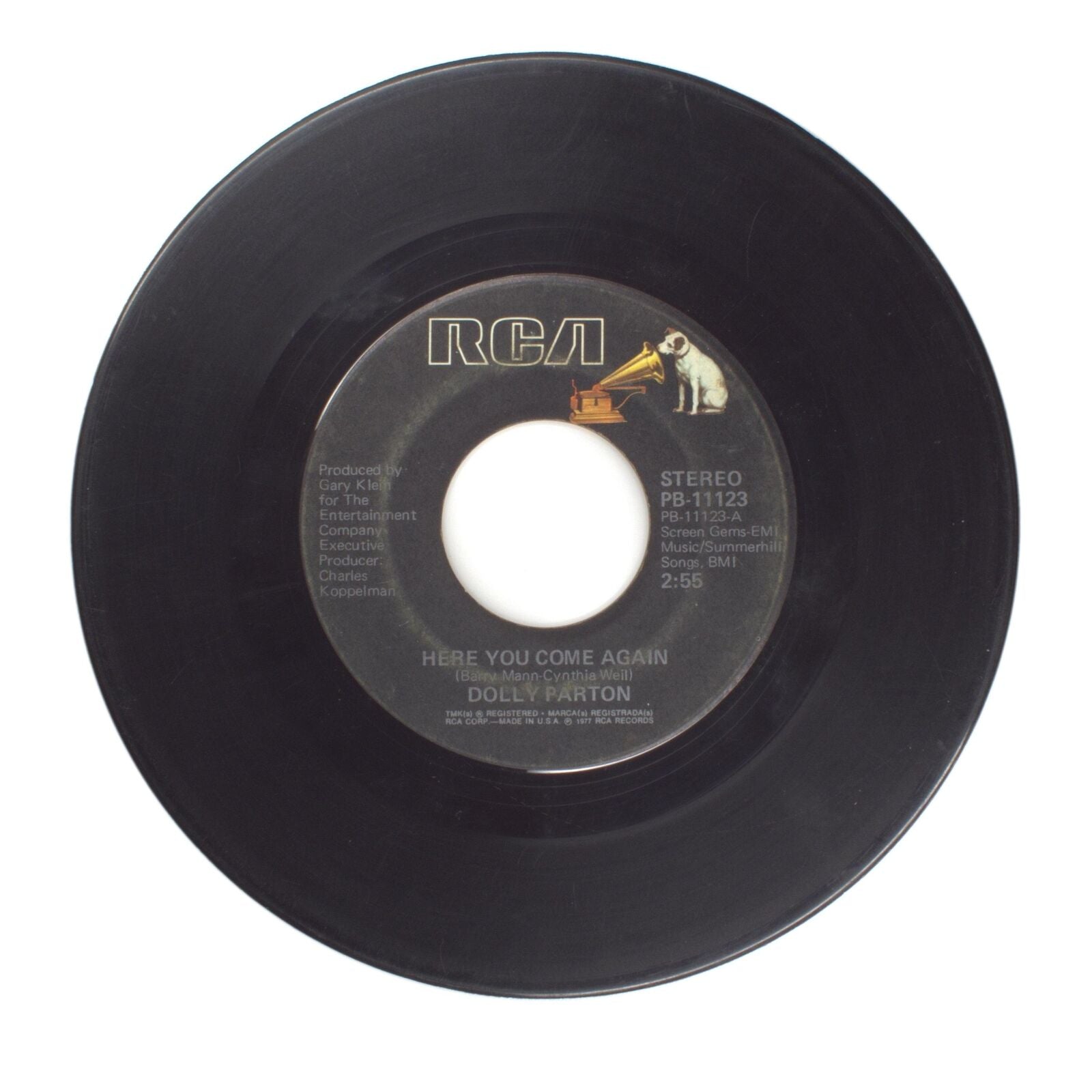 Dolly Parton - Here You Come Again; Me and Little Andy - Vinyl Record 45 RPM 7"