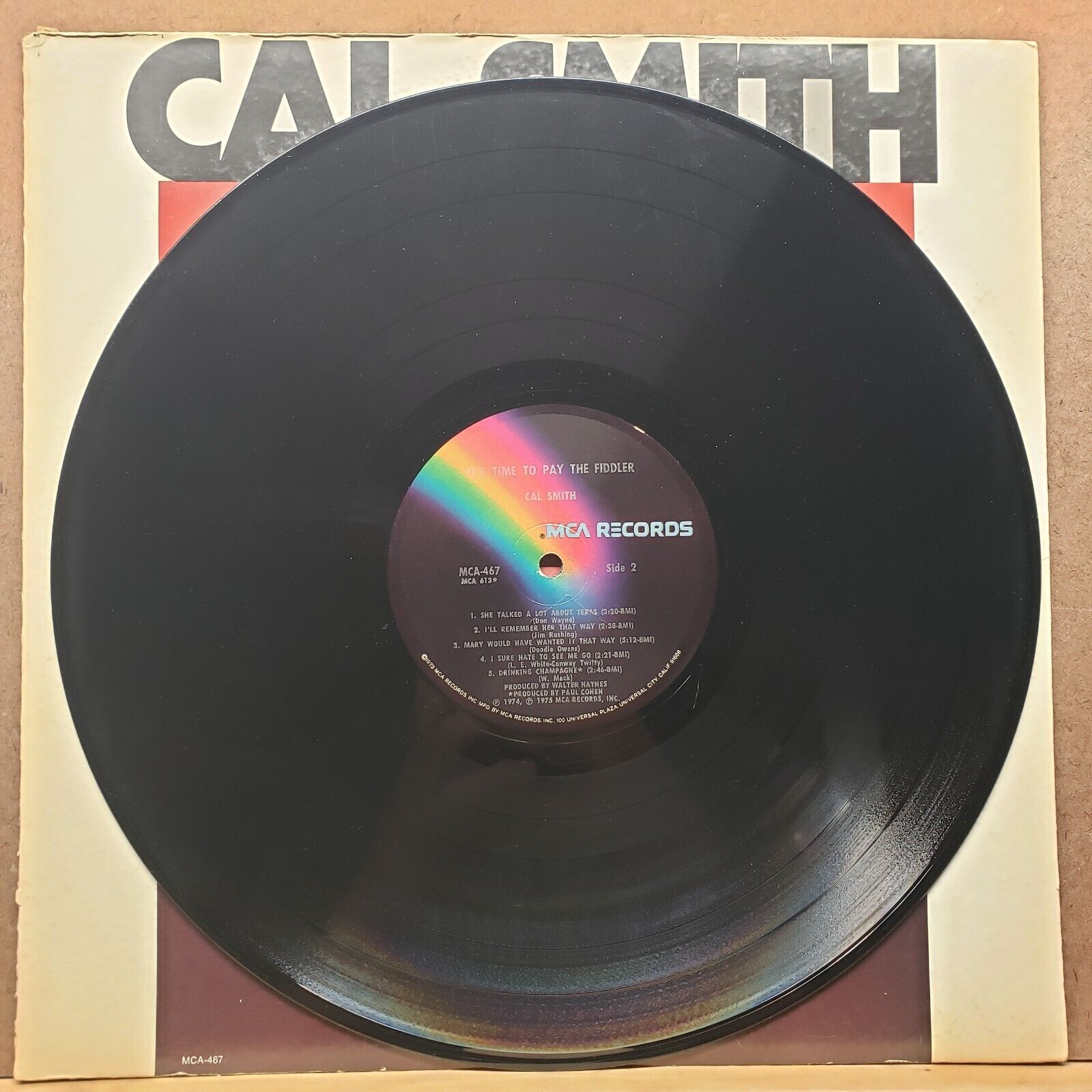 Cal Smith - It's Time To Pay The Fiddler - MCA 467 - Vinyl Record LP