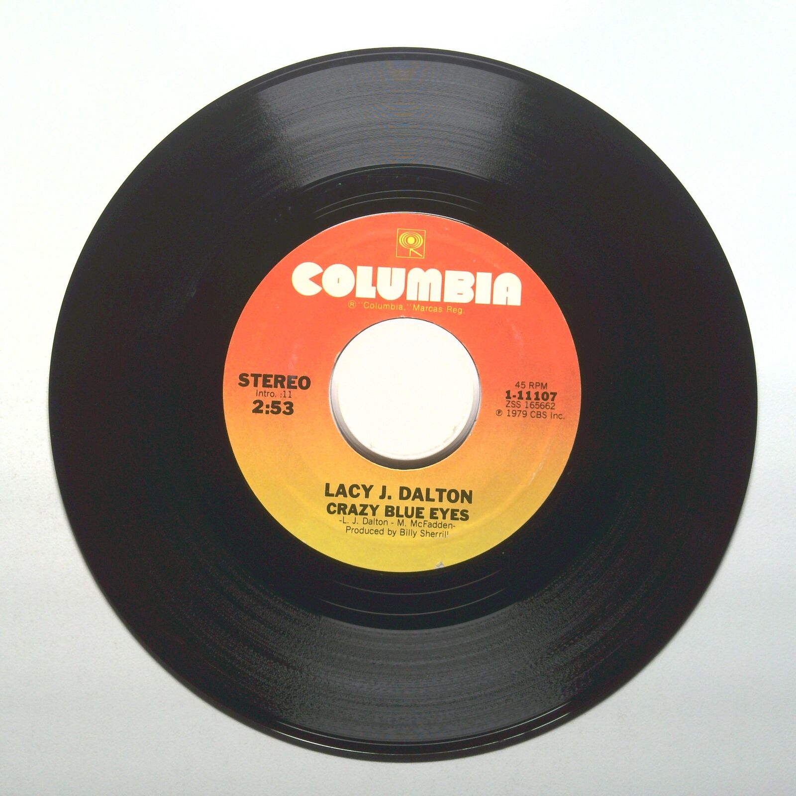 Lacy J. Dalton - Late Night Kind Of Lonesome; Crazy Blue Eyes - Vinyl 45 RPM 7"