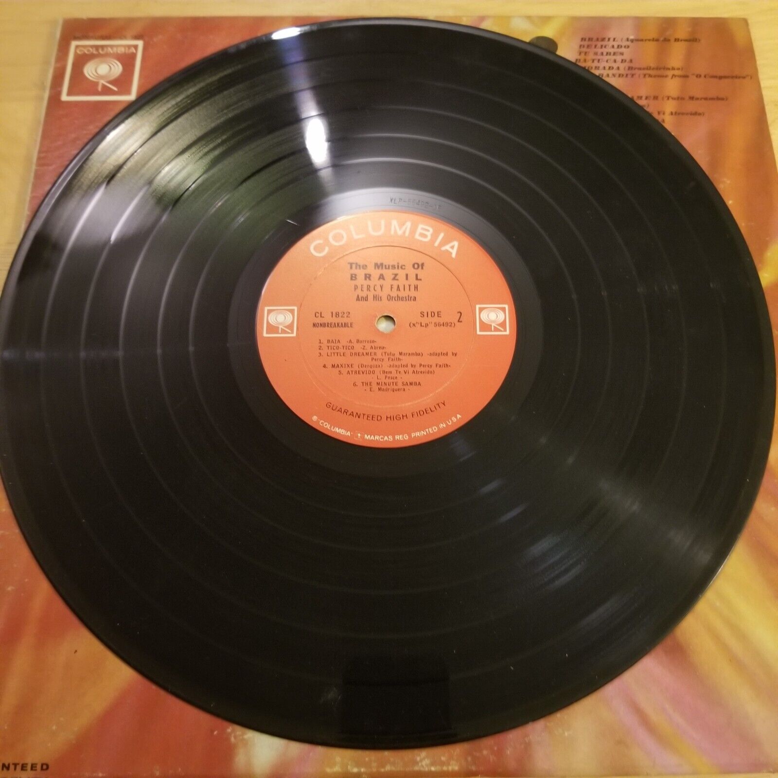 Percy Faith - The Music of Brazil - CL-1822 Vinyl Record LP