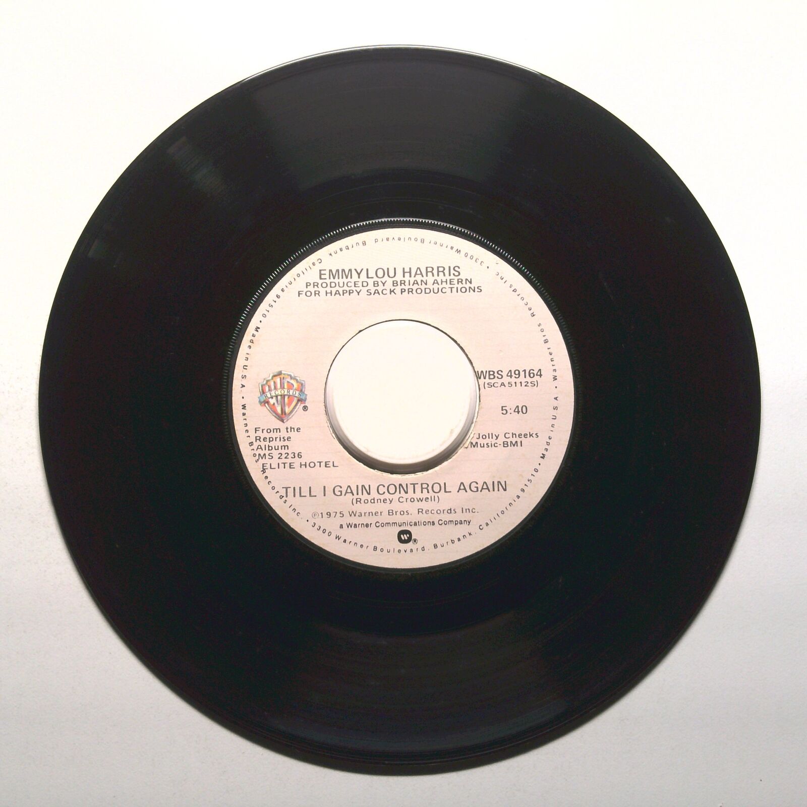 Emmylou Harris - Beneath Still Waters; Till I Gain Control Again - 45 RPM 7"