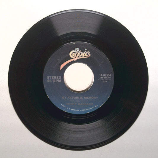 Merle Haggard - My Favorite Memory; Texas Fiddle Song - Vinyl Record 45 RPM 7"