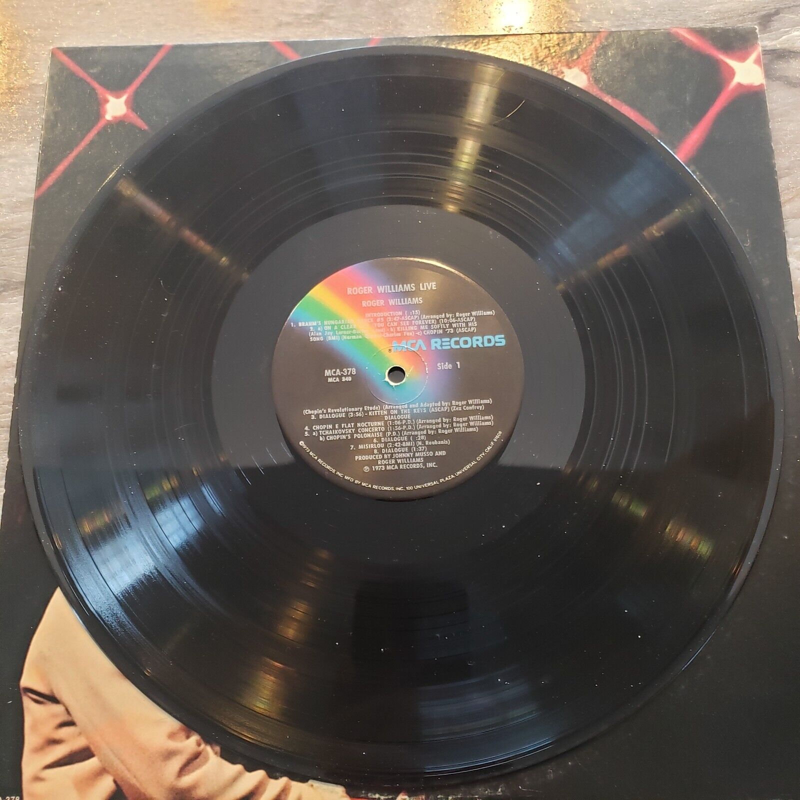 Roger Williams Live - 1973 MCA-378 Vinyl Record LP