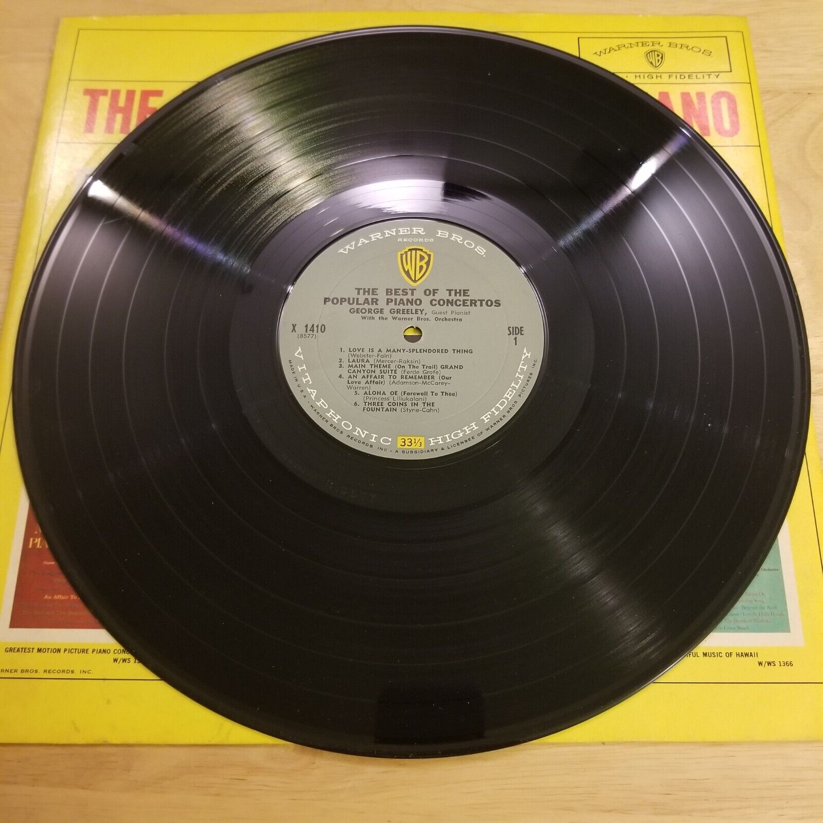 George Greenly - The Best of the Popular Piano Concertos - X-1410 Vinyl Record