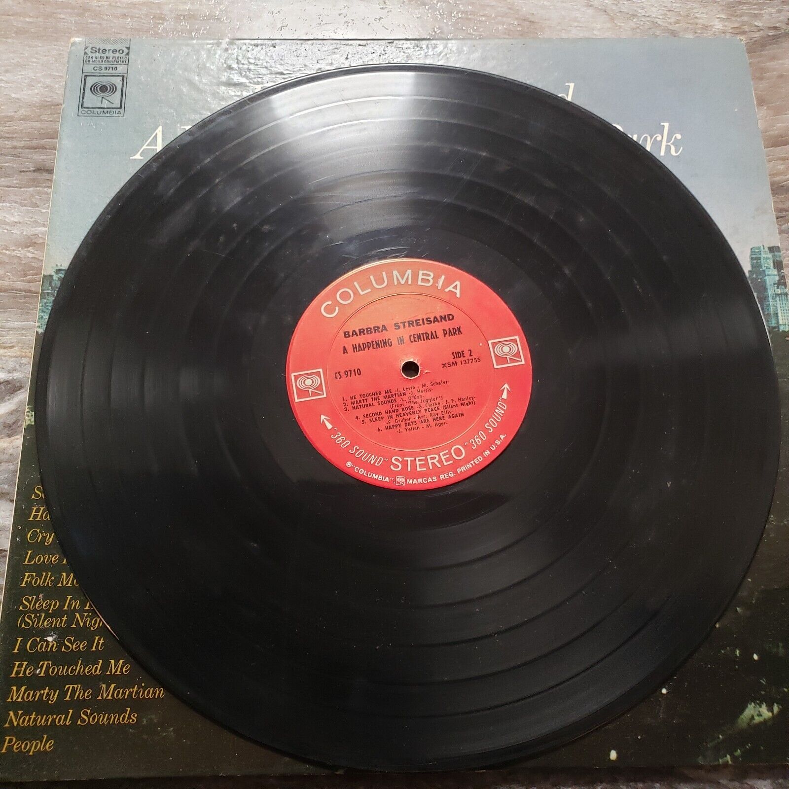 Barbra Streisand - A Happening In Central Park - CS 9710 Vinyl Record LP