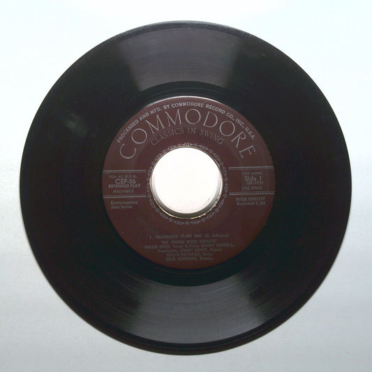 The Frank Wess Quintet - Frankosis; You're My Thrill; Flute Song - 45 RPM 7"