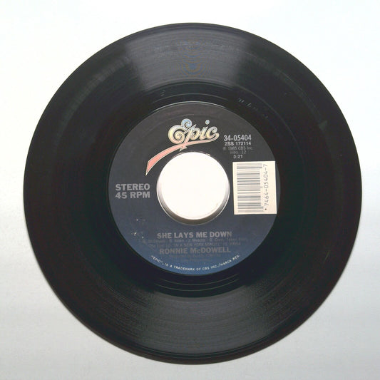 Ronnie McDowell - She Lays Me Down; Love Talks - Vinyl 45 RPM 7"