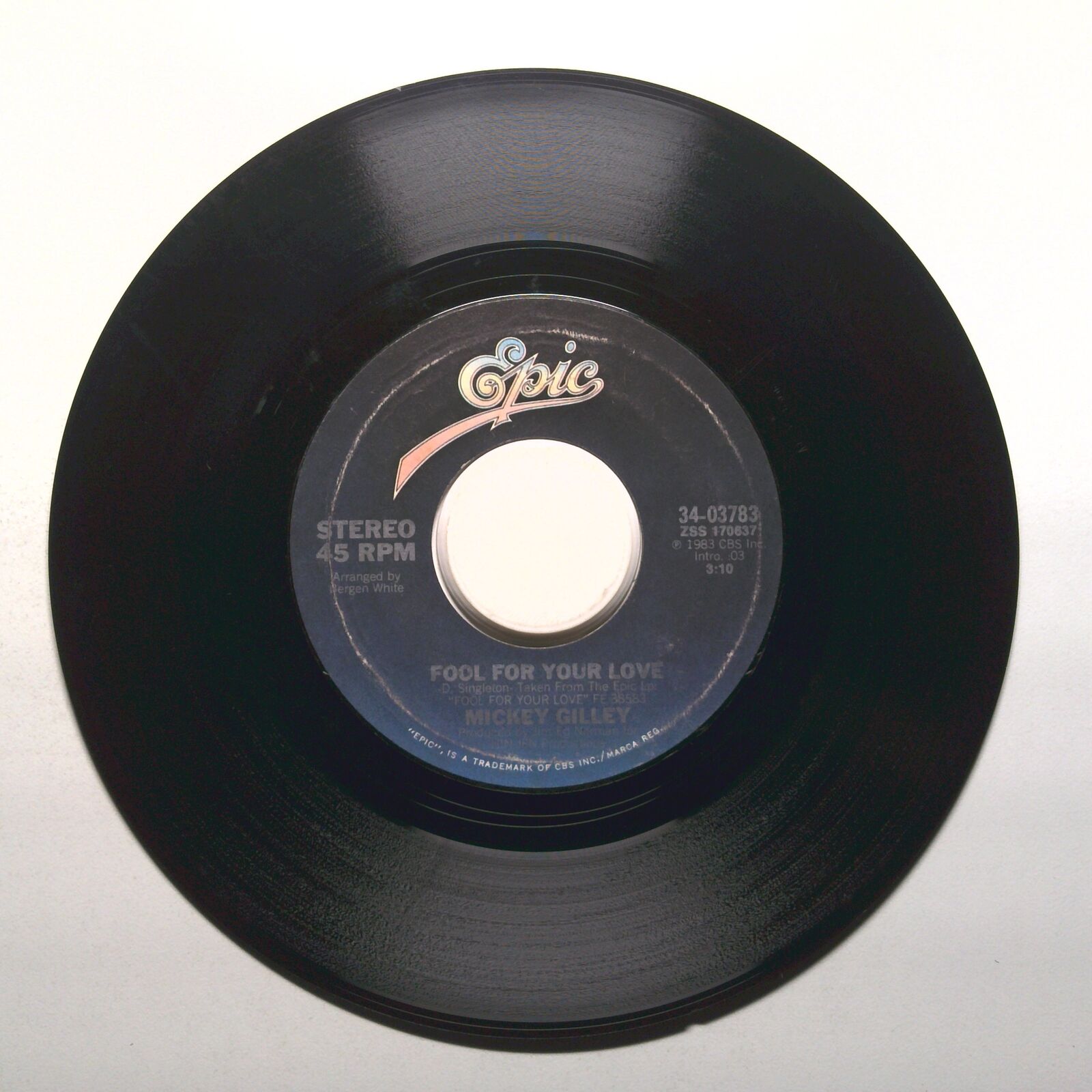 Mickey Gilley - Shakin' a Heartache; Fool for Your Love - Vinyl Record 45 RPM 7"
