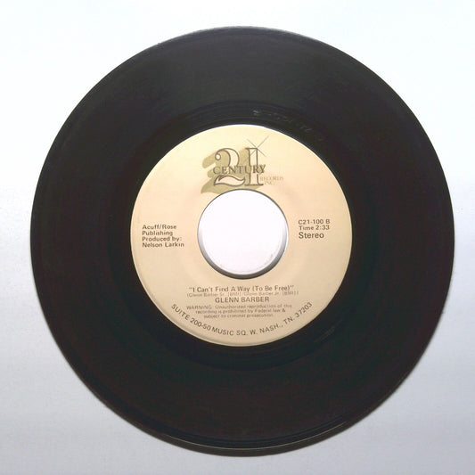 Glenn Barver - I Can't Find A Way; What's The Name Of That Song? - 45 RPM 7"