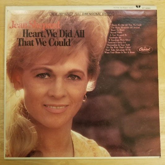 Jean Shepard - Heart, We Did All That We Could - ST-2690 Vinyl Record LP