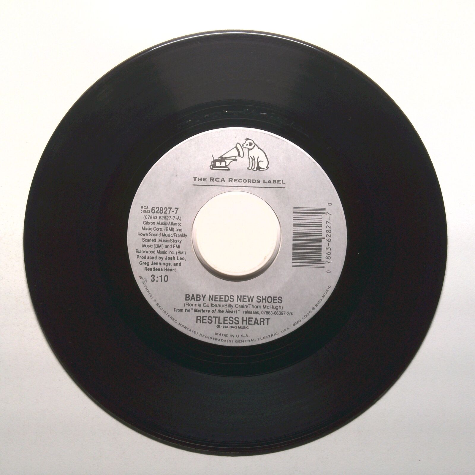 Restless Heart - Baby Needs New Shoes; I'd Cross The Line - Vinyl 45 RPM 7"