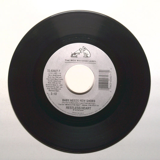 Restless Heart - Baby Needs New Shoes; I'd Cross The Line - Vinyl 45 RPM 7"