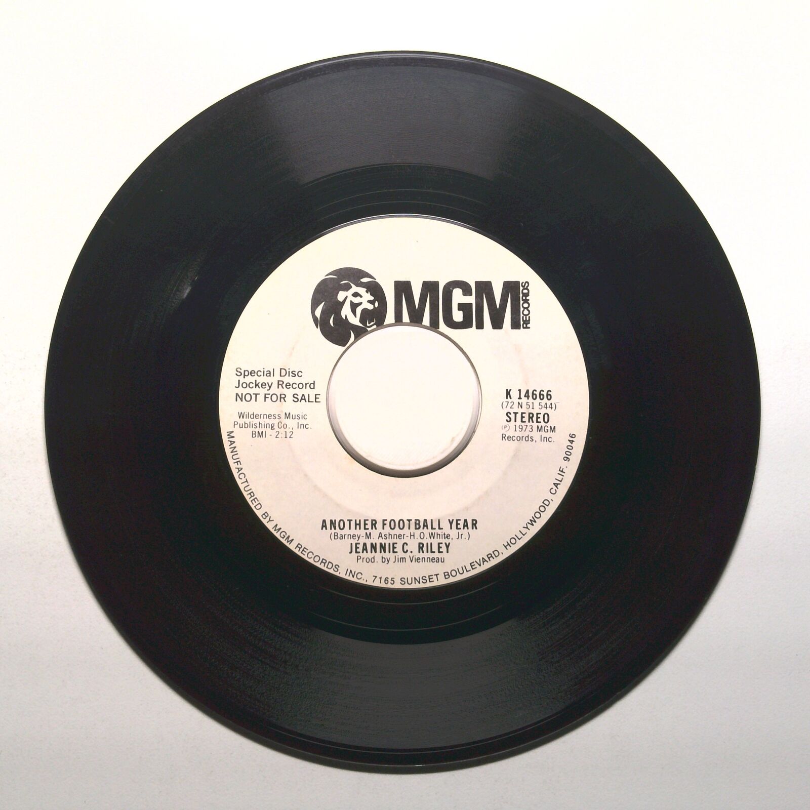 Jeannie C. Riley - Another Football Year - DJ Copy - Vinyl Record 45 RPM 7"