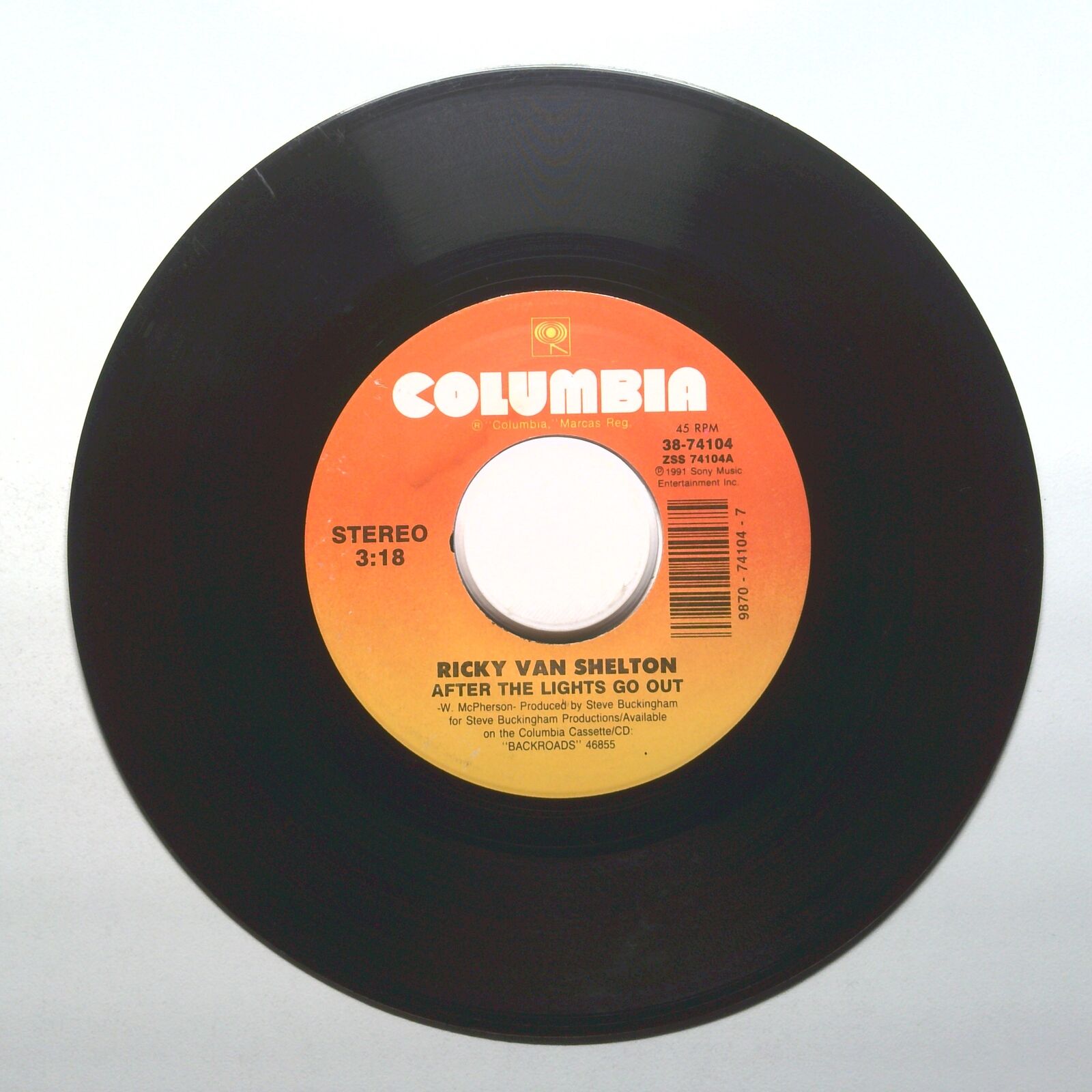 Ricky Van SHelton - After The Lights Go Out; Oh Heart Of Mine - Vinyl 45 RPM 7"