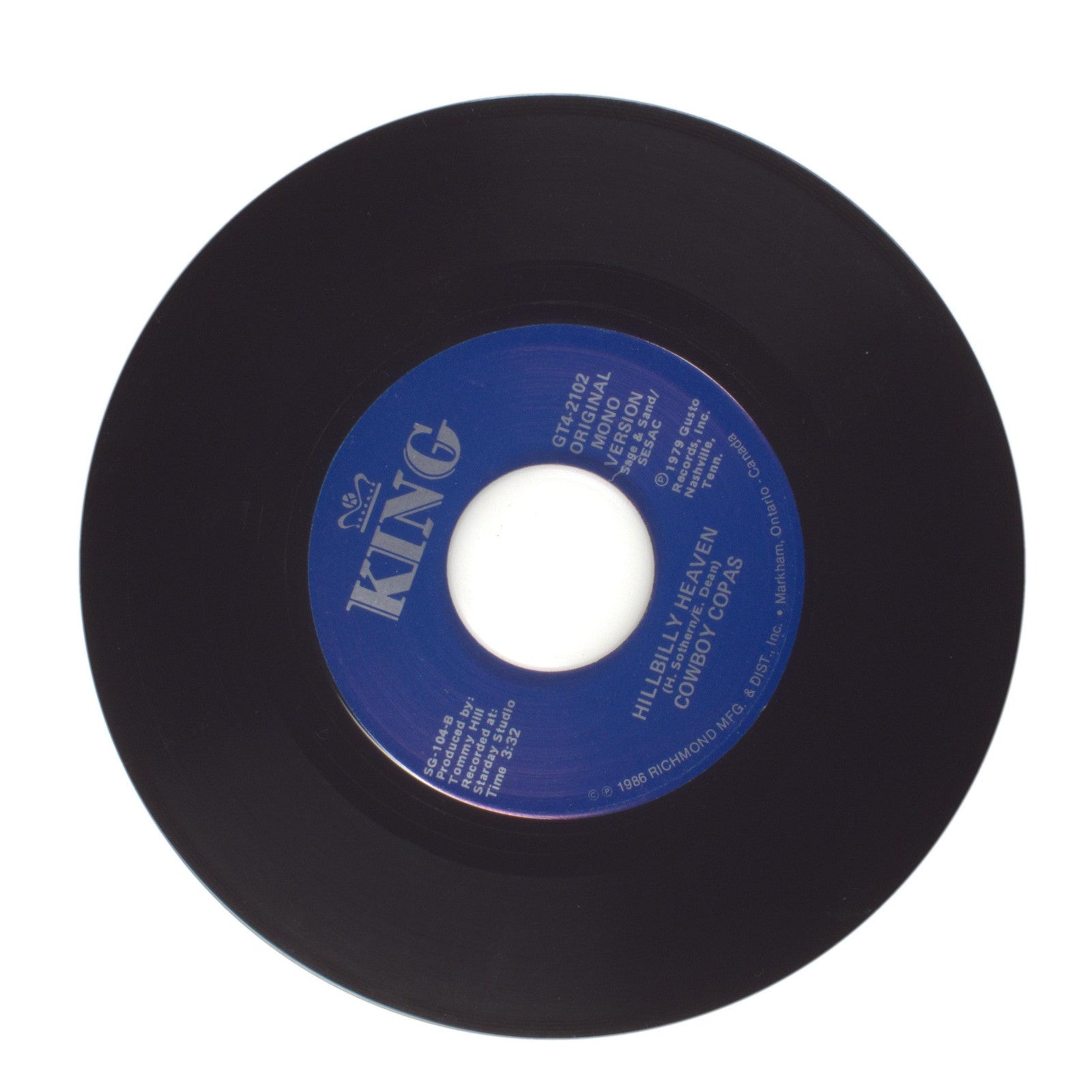 Cowboy Copas - Filipino Baby; Hillbilly Heaven - Vinyl Record 45 RPM 7"
