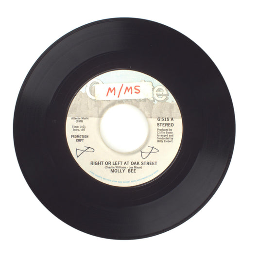 Molly Bee - Right or Left at Oak Street; I Got a Man - Vinyl Record 45 RPM 7"
