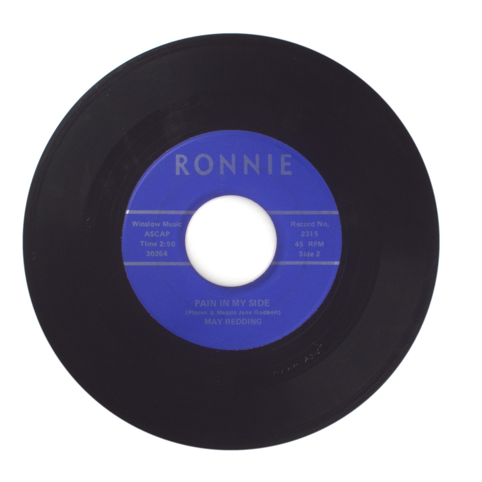 MAY REDDING - YOU'RE MY VALENTINE; PAIN IN MY SIDE - Vinyl Record 45 RPM 7"